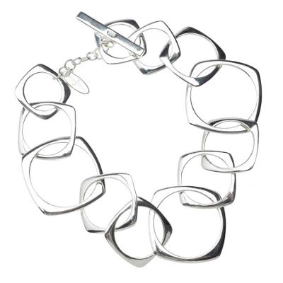 Sterling silver simplicity hoops bracelet