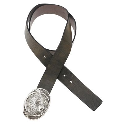 Brown eagle plate belt