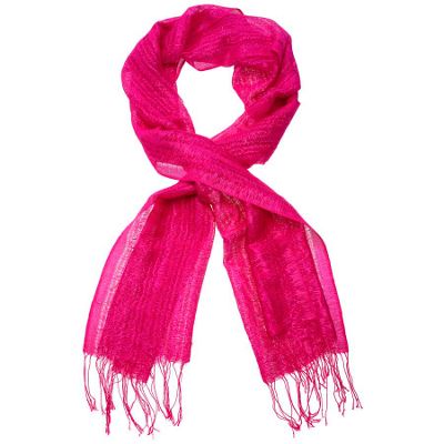 Bright pink metallic shawl