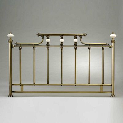 Antiqued brassed oxford headboard model 5068