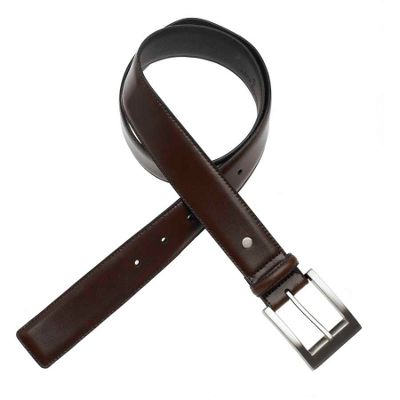 Brown leather keeper belt