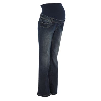Maternity blue over the bump faded look jeans