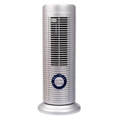 Silver mini tower fan
