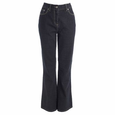 Dark blue belted jeans