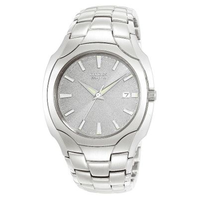 Mens round dial and silver coloured