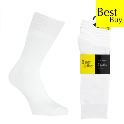Pack Of 2 White Cotton Rich Socks
