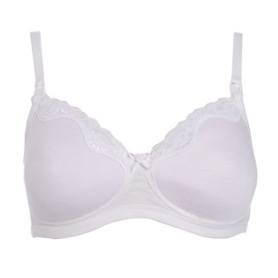 White moulded nursing bra