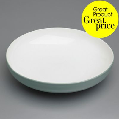 Blue and white blue two tone pasta bowl