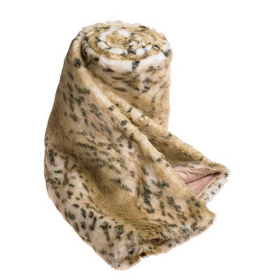 Cheetah faux fur throw