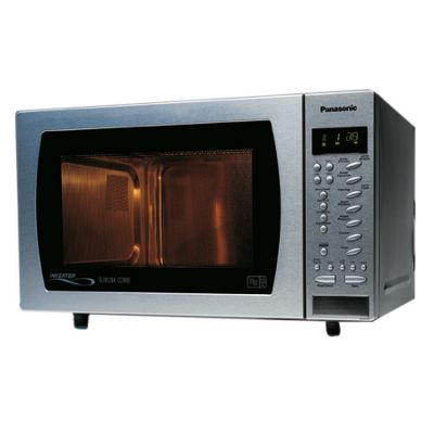 Stainless steel 27 litre combination microwave