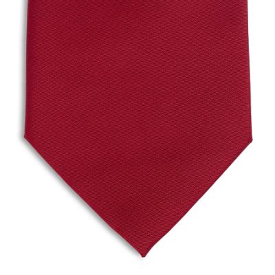 Dark red solid tie