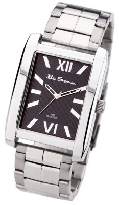 Ben Sherman Mens blue face stainless steel bracelet watch