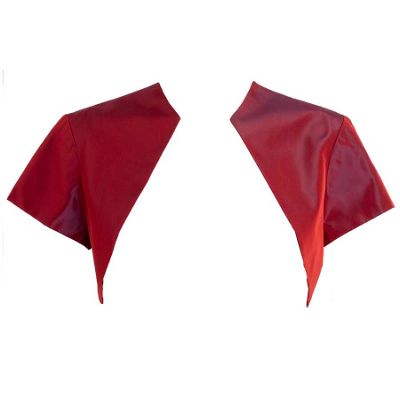 Bright red taffeta bolero