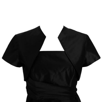Black taffeta bolero