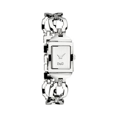 D&G silver diamante watch