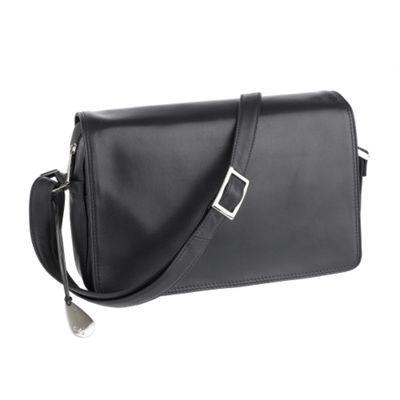 Tula Black 'Office' medium flap shoulder bag
