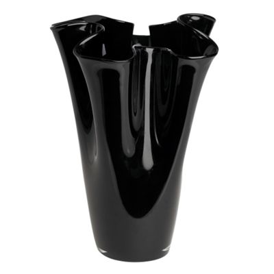 Black small handkerchief vase