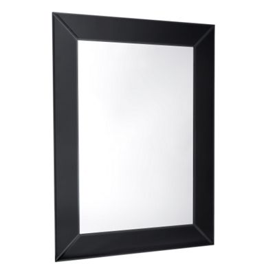 Black large bevelled mirror