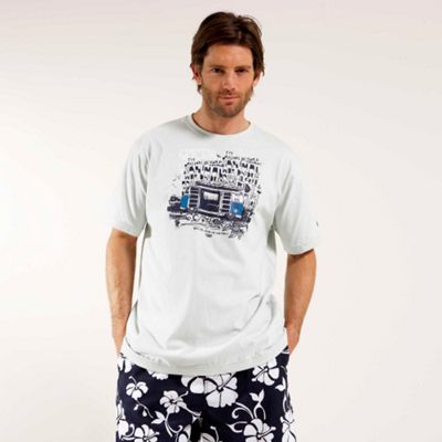Animal Light turquoise camper van printed t-shirt
