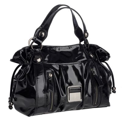 Jasper Conran Black patent 'Gemma' tote bag