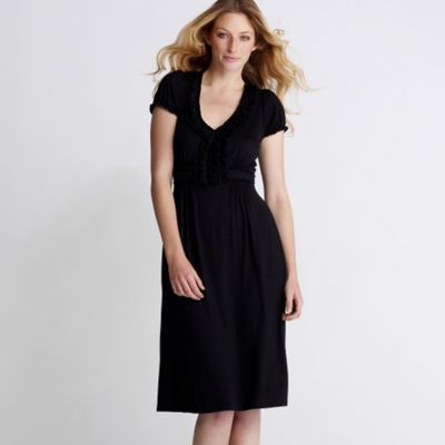 Petite ruffle jersey day dress
