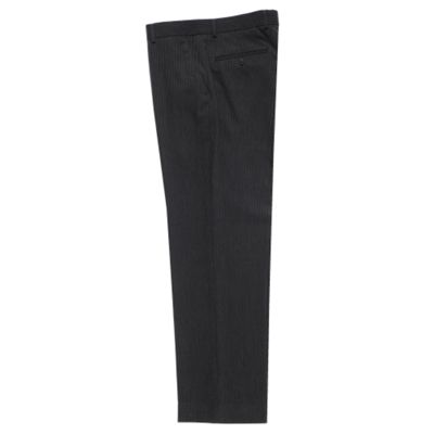 Dark Grey Herringbone Stripe Trousers