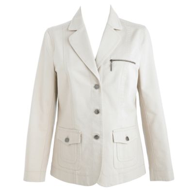 Maine New England Beige three pocket blazer