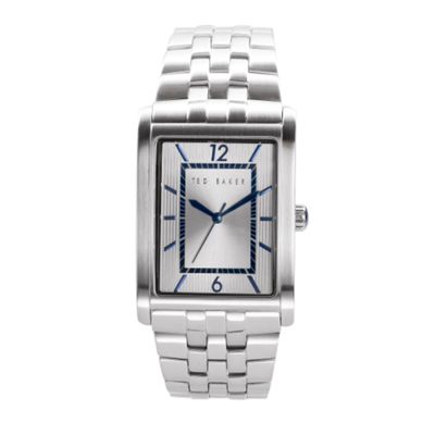 Ted Baker Mens silver coloured bracelet strap watch with
