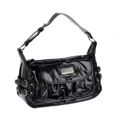 Jasper Conran Black patent 'Bibi' shoulder bag
