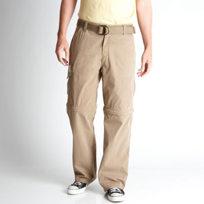 Natural zip off leg trousers