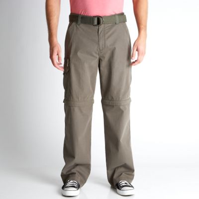 Olive zip off leg trousers