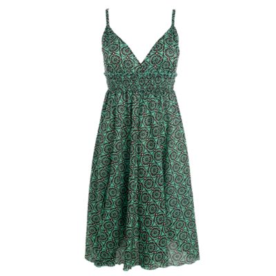 Green tribal daisy dress
