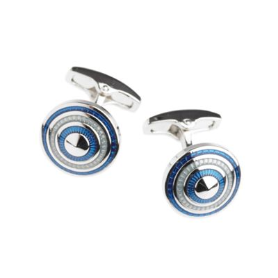 Blue spin top cufflinks