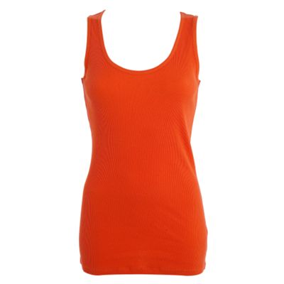 Orange ribbed vest