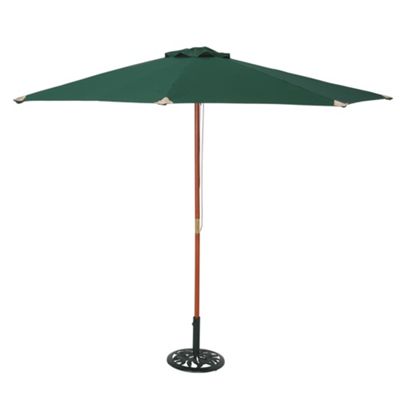 Green hardwood pulley 270cm parasol