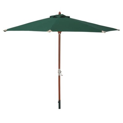 Green deluxe hardwood 300cm crank parasol