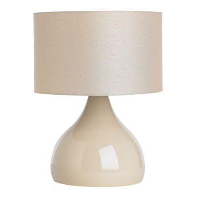 Rocha.John Rocha Taupe dome table lamp