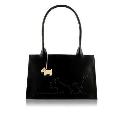 Black 'Dot to Dog' tote bag