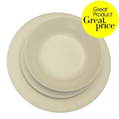 Debenhams Cream ringo 12 piece dinner set