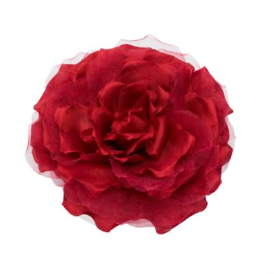 Large red rose elasticated hair band