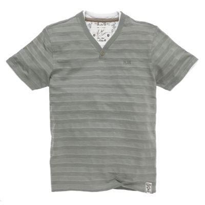 Light olive green y-neck t-shirt