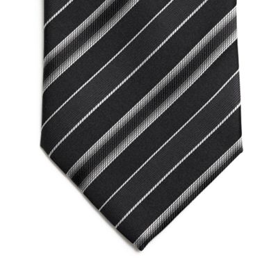 Grey highlight stripe silk tie