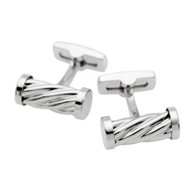 Grey twist bar cufflinks