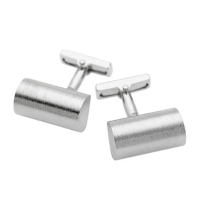 Grey scratched cufflinks