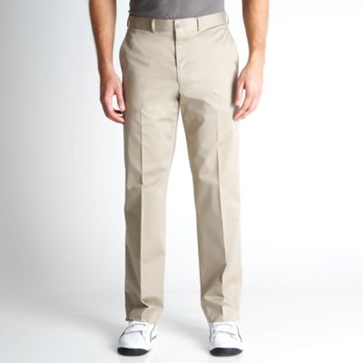Taupe tailored golf chinos