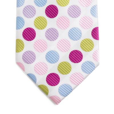 White Rainbow Spot Tie