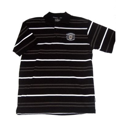 Wide stripe polo shirt