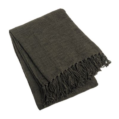 Brown textured throw