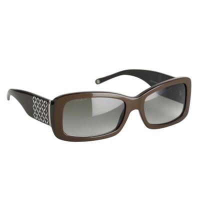 Brown criss cross detail sunglasses
