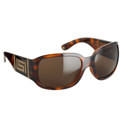 Brown diamante arm detail sunglasses